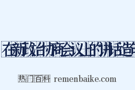 在新政治协商会议上的讲话造句是什么意思的图片